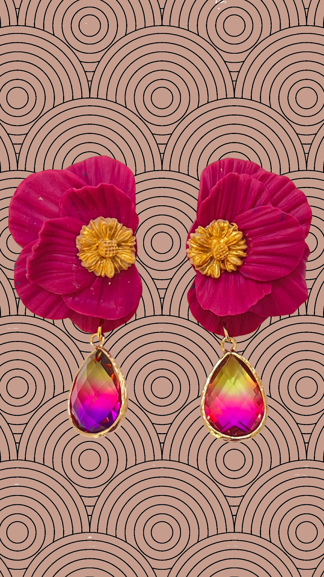Aros media flor Amelia