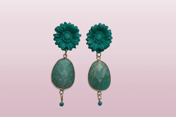 Aros Margarita Amazonita