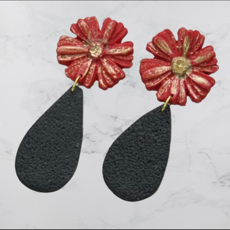 Aros de Margaritas Rojas
