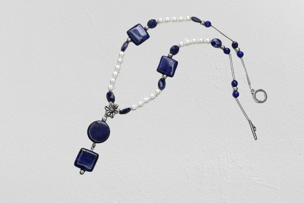 Collar Perlas Austriacas Lapislázuli